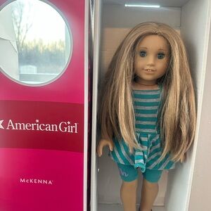 American Girl McKenna Doll with Teal and Blonde Highlights